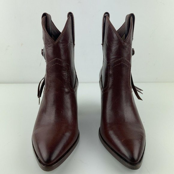 Frye Boots Womens Faye‎ Concho Short Mahogany - Picture 6 of 9
